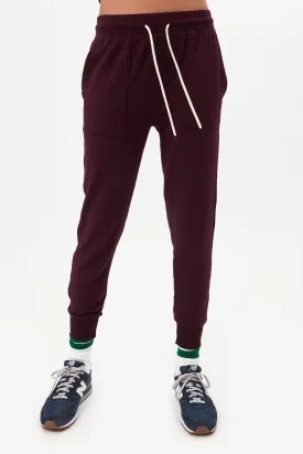 Marlon Fleece Sweatpant, Prune