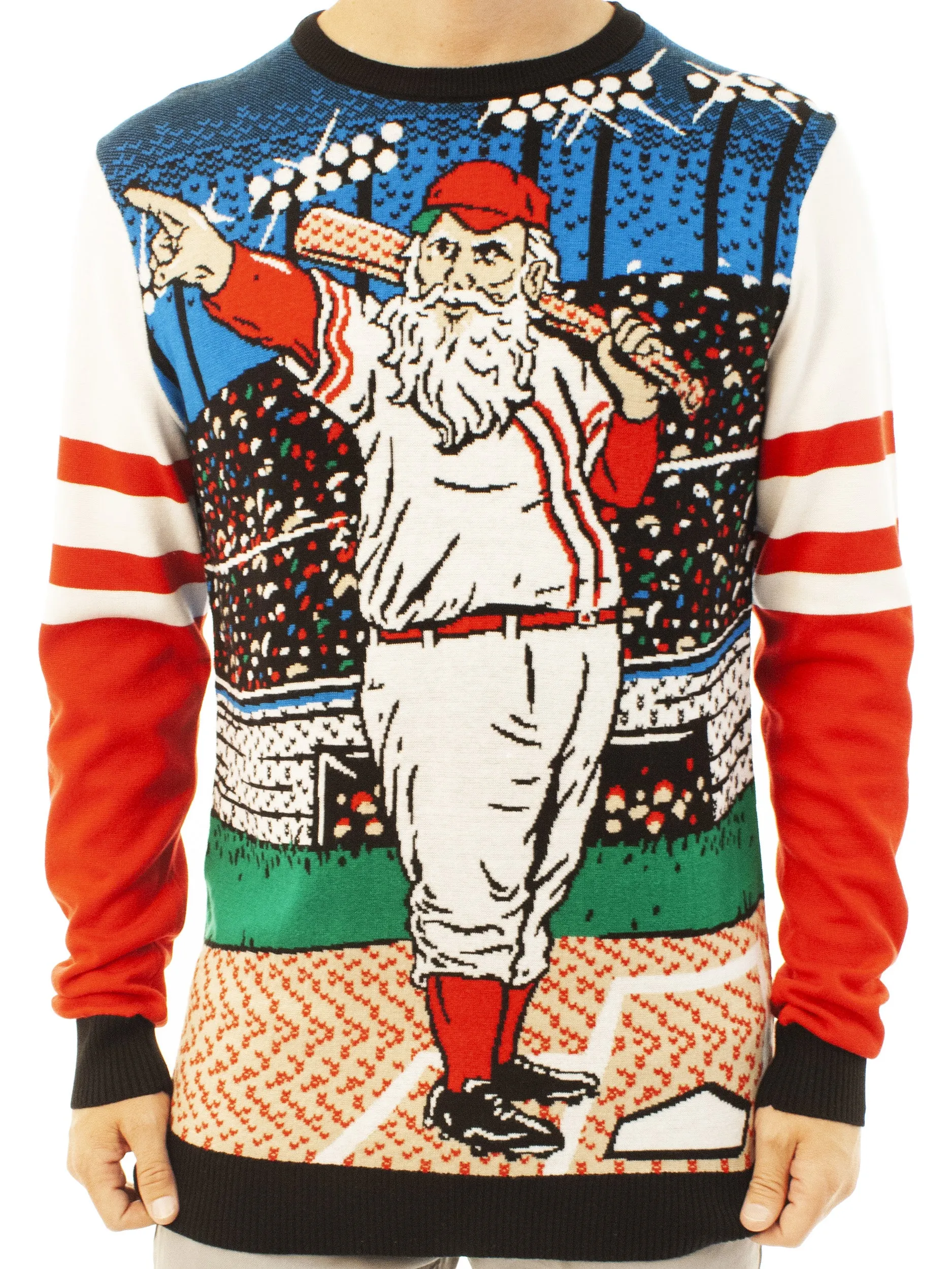 Baseball Santa | Ugly Christmas Sweater For Men & Women | Unisex Sizing