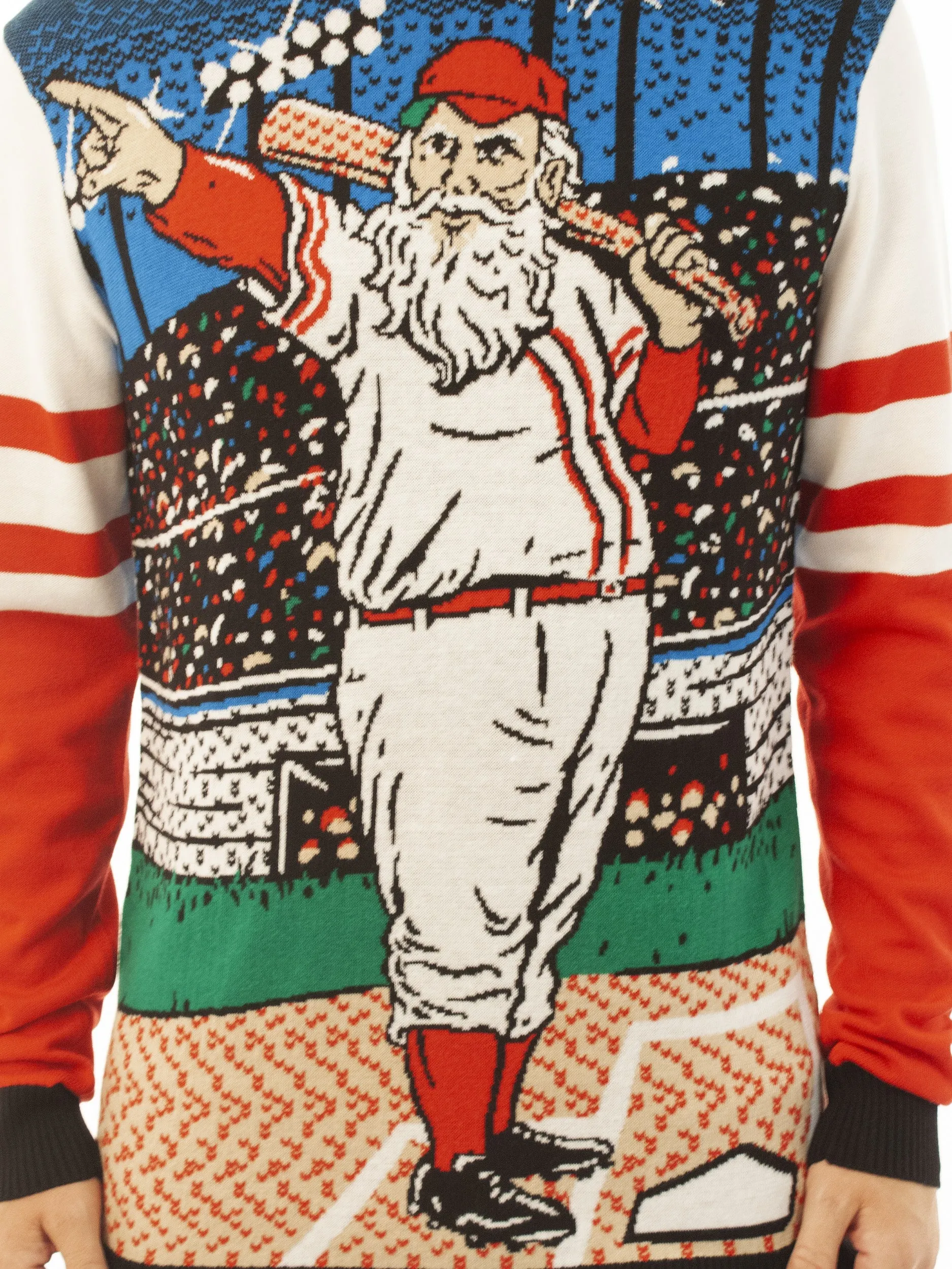 Baseball Santa | Ugly Christmas Sweater For Men & Women | Unisex Sizing