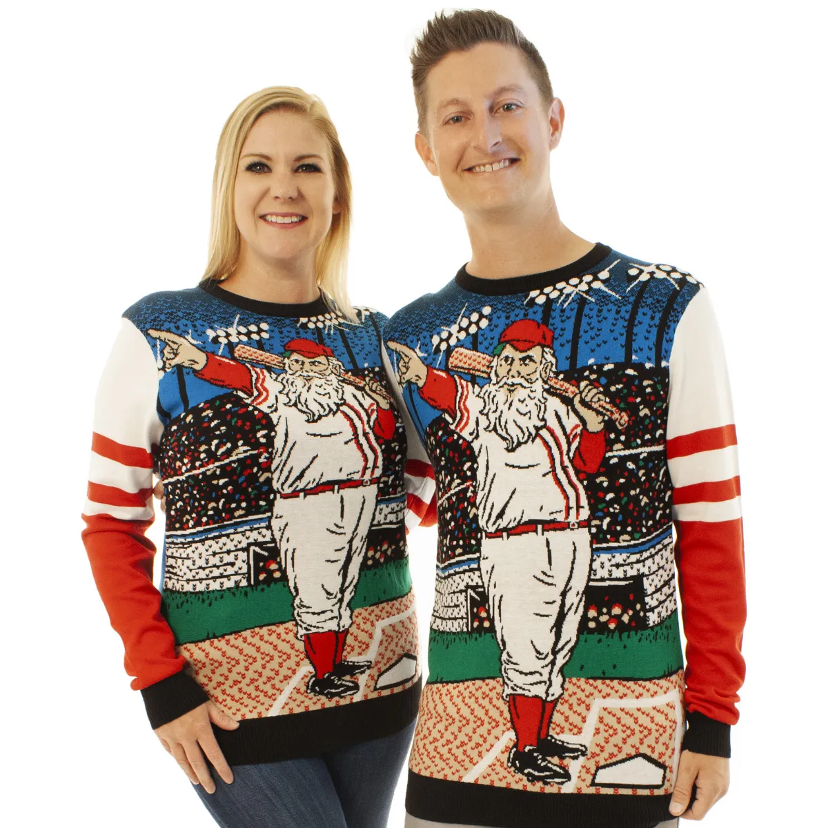 Baseball Santa | Ugly Christmas Sweater For Men & Women | Unisex Sizing