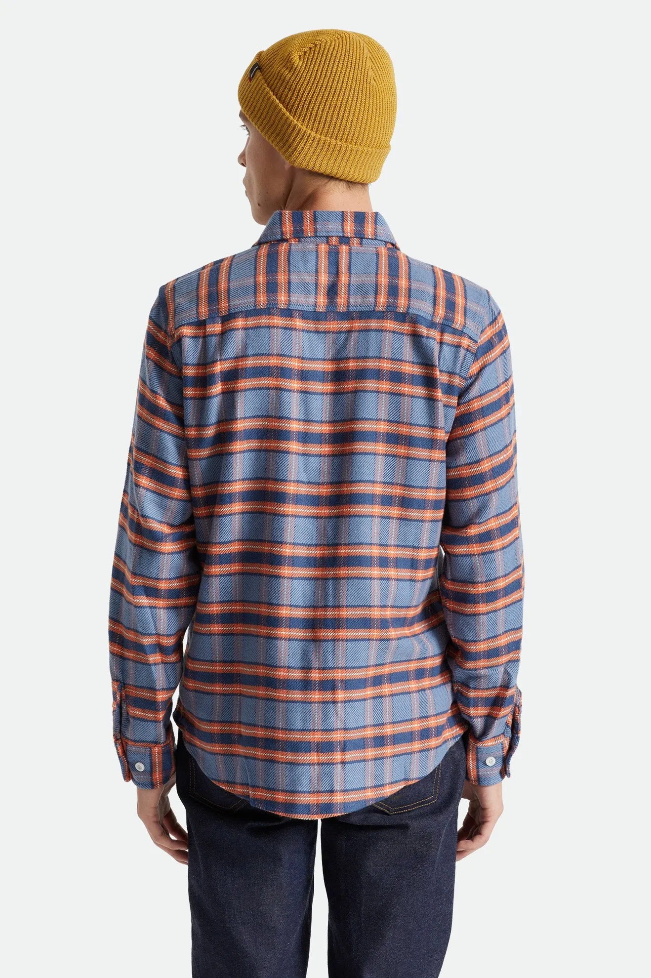 Bowery Stretch L/S Utility Flannel - Slate Blue