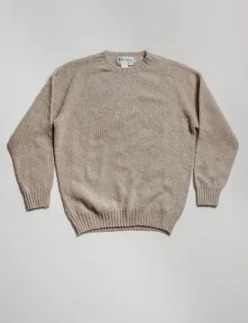 Classic Fit Shaggy Shetland Sweater - Oatmilk