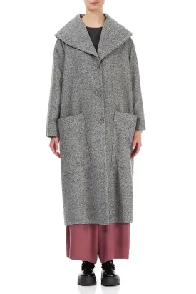 Collar Grey Wool Coat