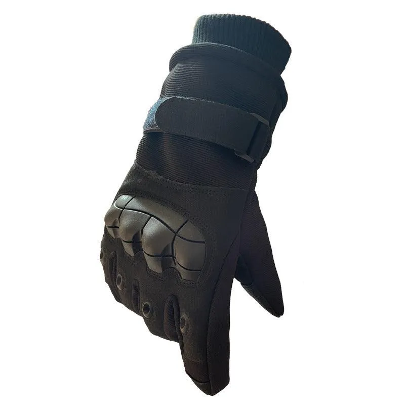 Combat Fighting Plus Velvet Long Finger Gloves Men's Outdoor