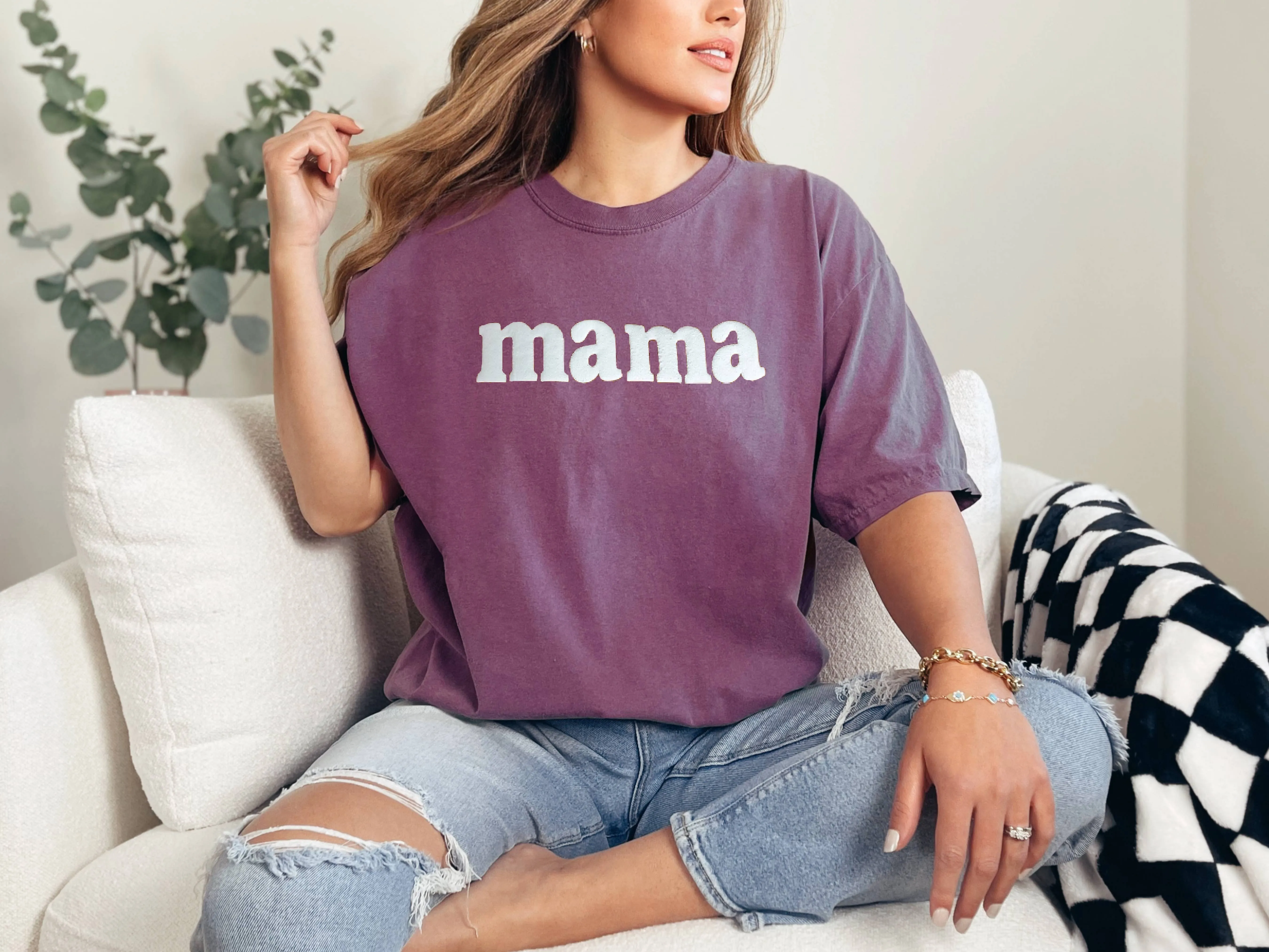 Comfort Colors puff Mama Shirt/Mothers Day Gift