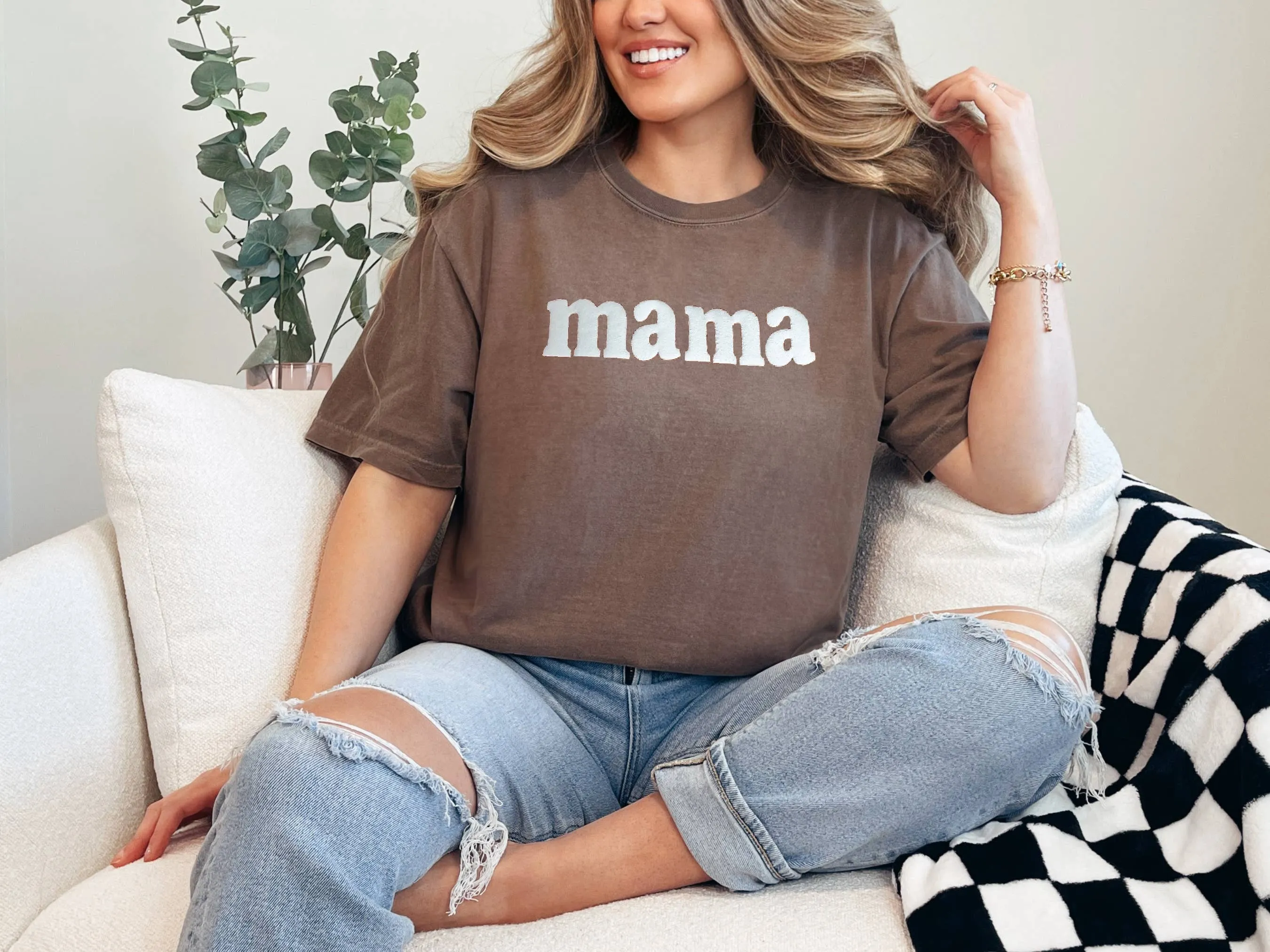 Comfort Colors puff Mama Shirt/Mothers Day Gift