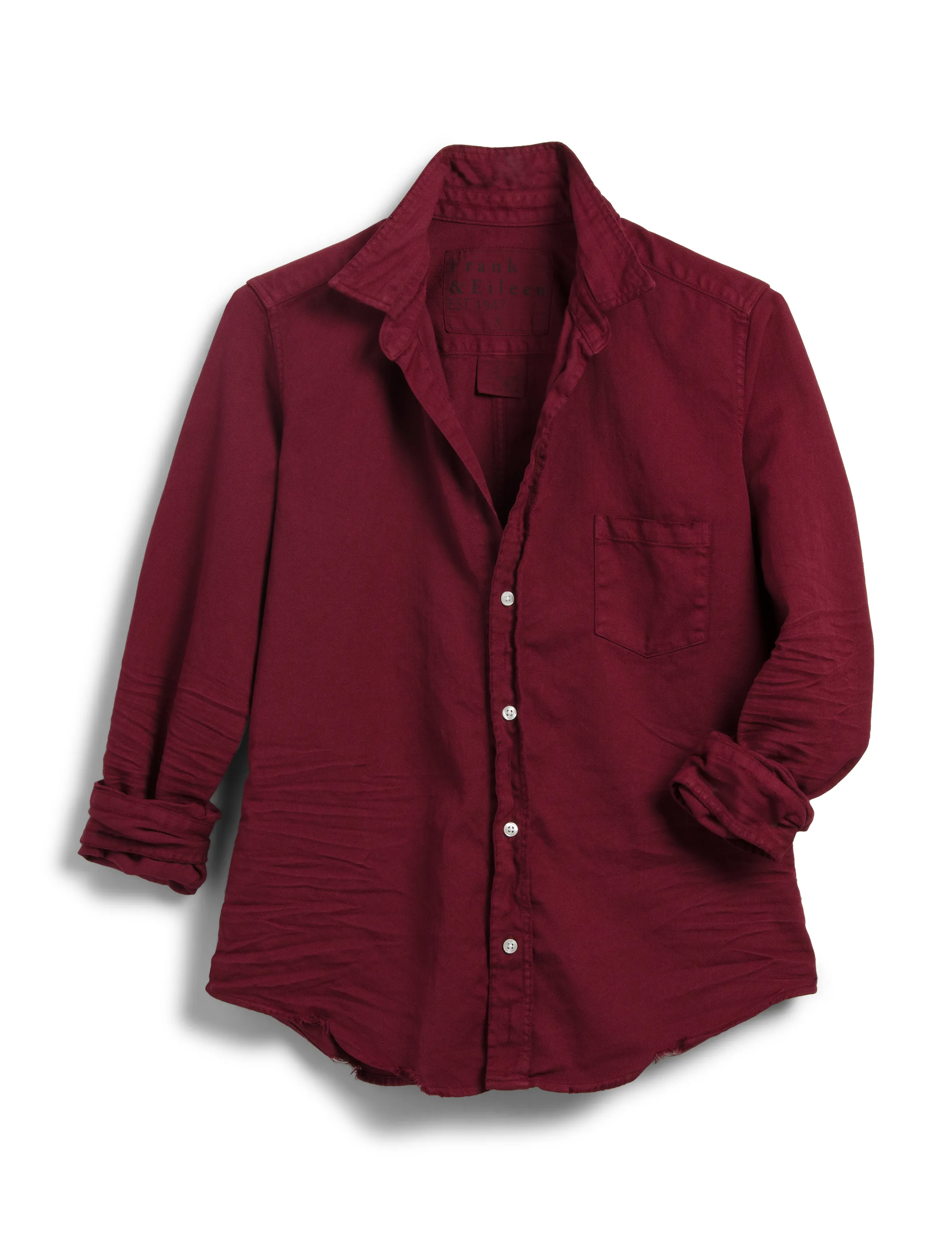 Frank & Eileen - Barry Tailored Button Up Shirt in Garnet