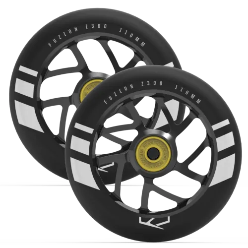 Fuzion Flight Wheel 110mm Black with Black Core (Pair)