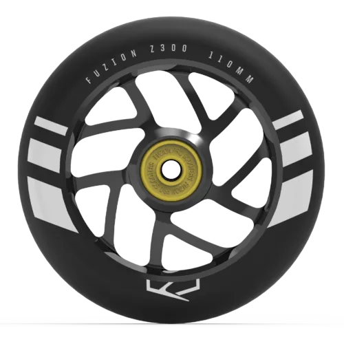 Fuzion Flight Wheel 110mm Black with Black Core (Pair)