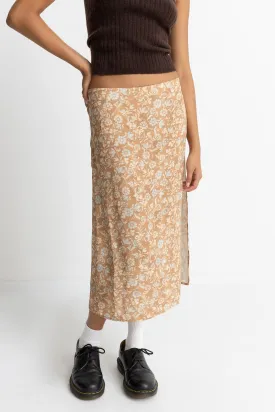 Highland Low Rise Midi Skirt Oak