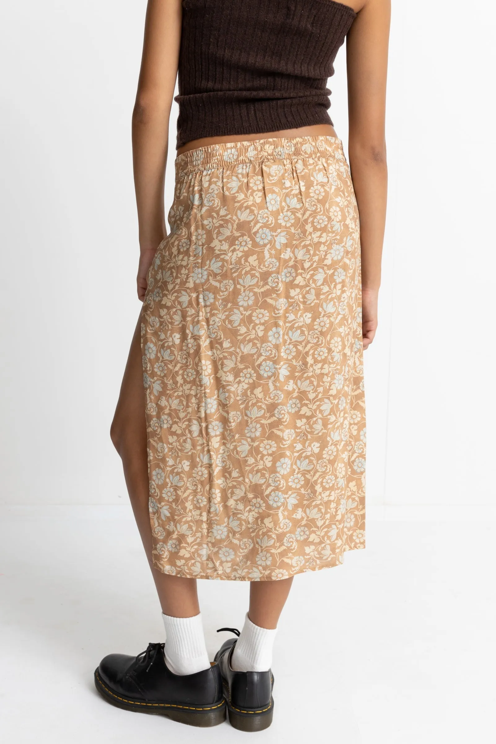 Highland Low Rise Midi Skirt Oak