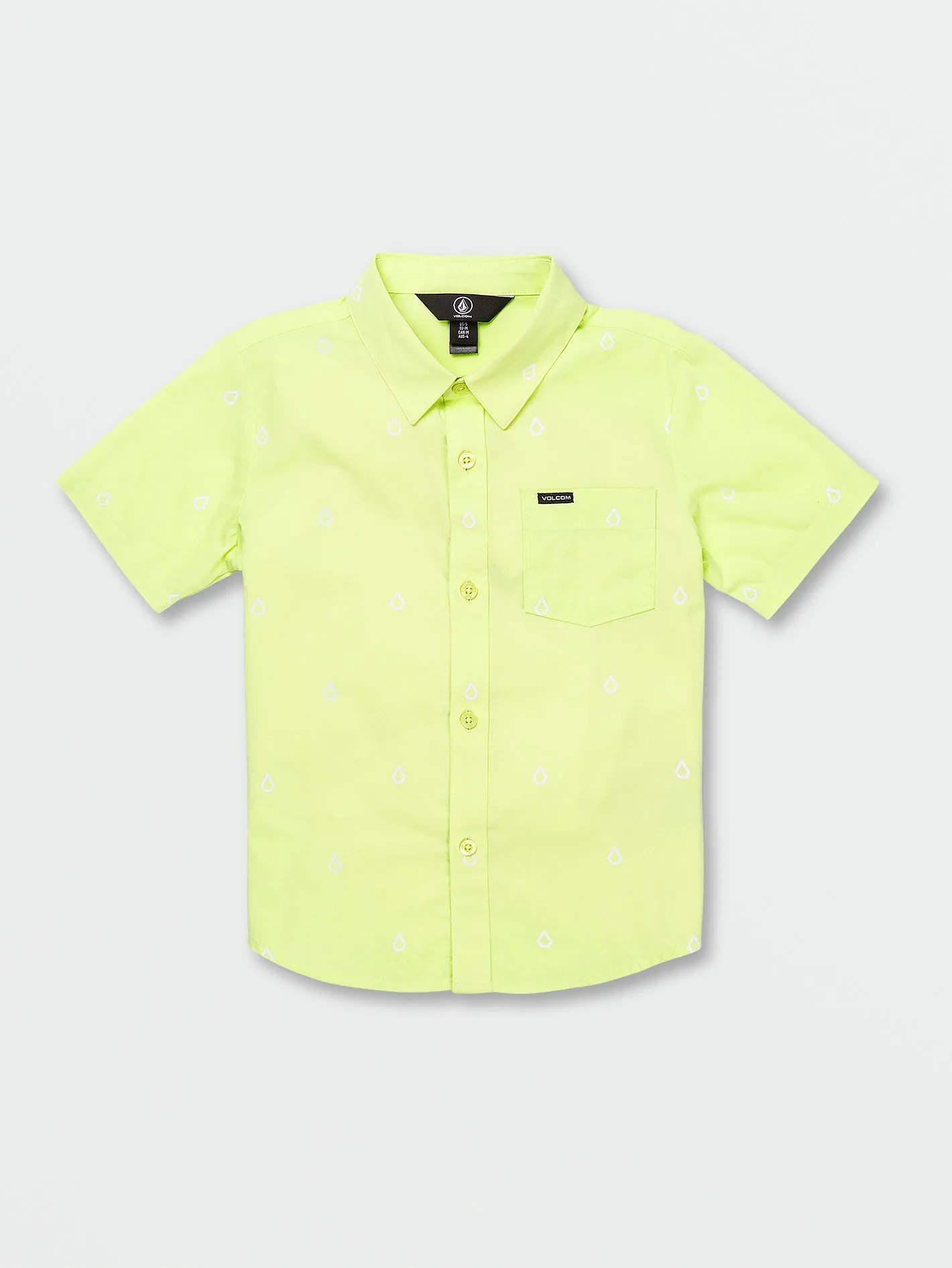 Little Boys Patterson Short Sleeve Woven Shirt - Shadow Lime