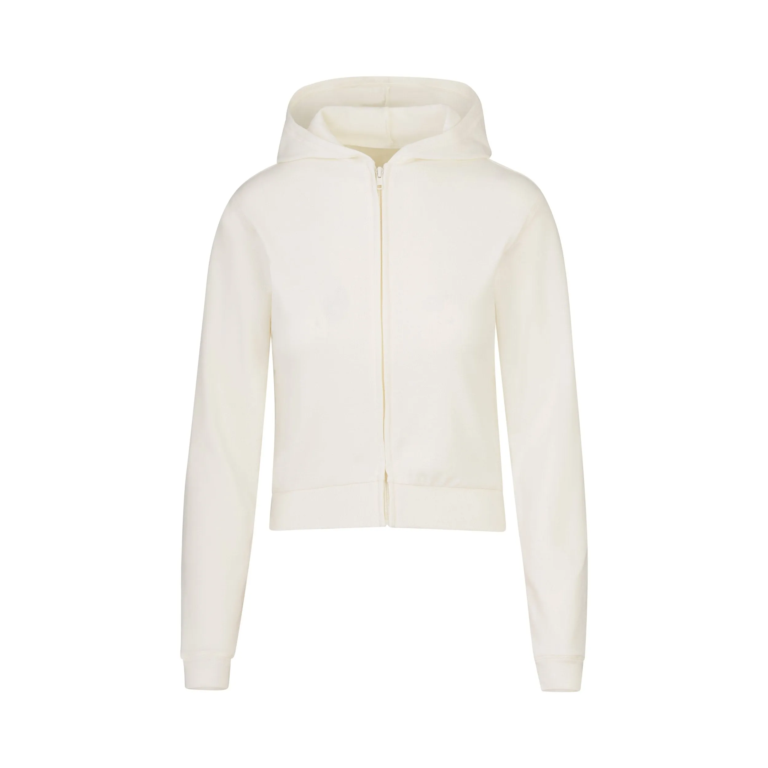 LOGO POINTELLE ZIP HOODIE | BONE