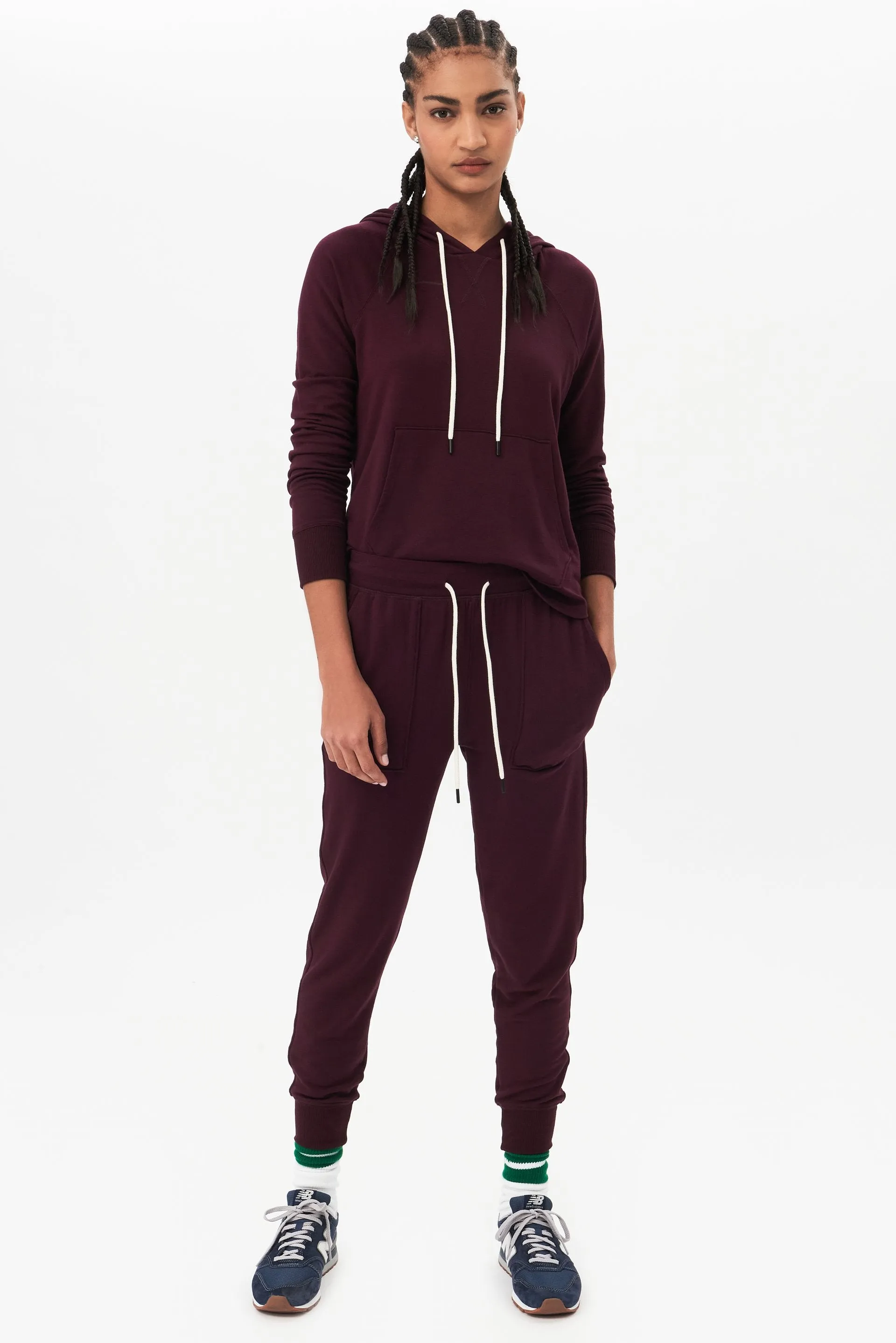 Marlon Fleece Sweatpant, Prune