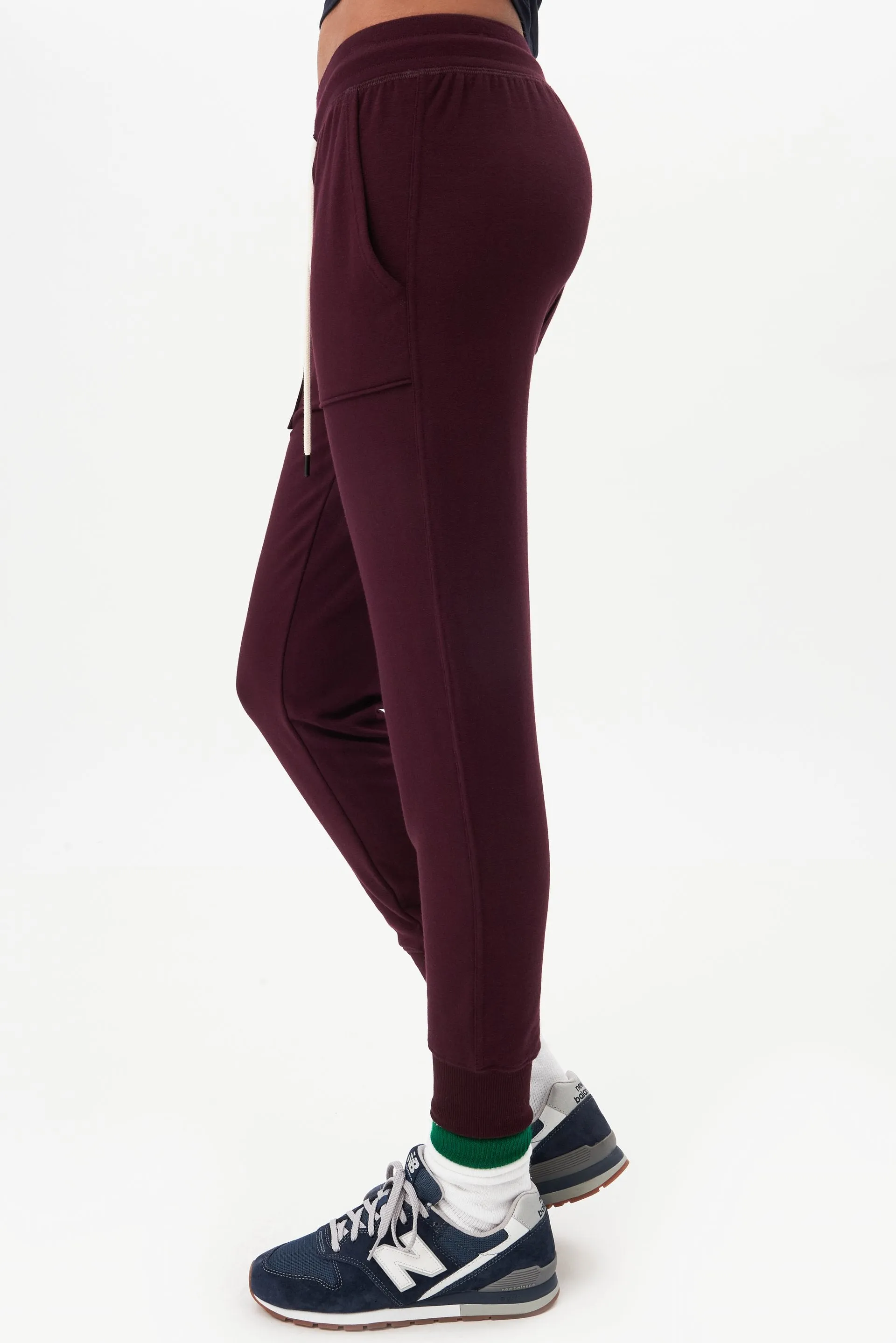 Marlon Fleece Sweatpant, Prune