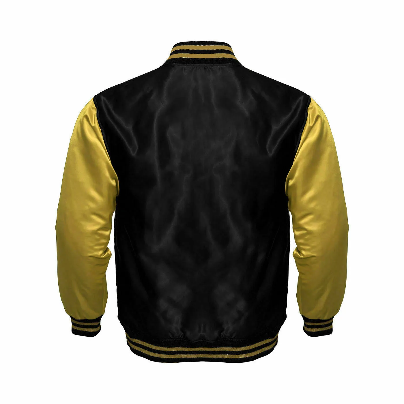 Mens Satin Jacket Black/Gold