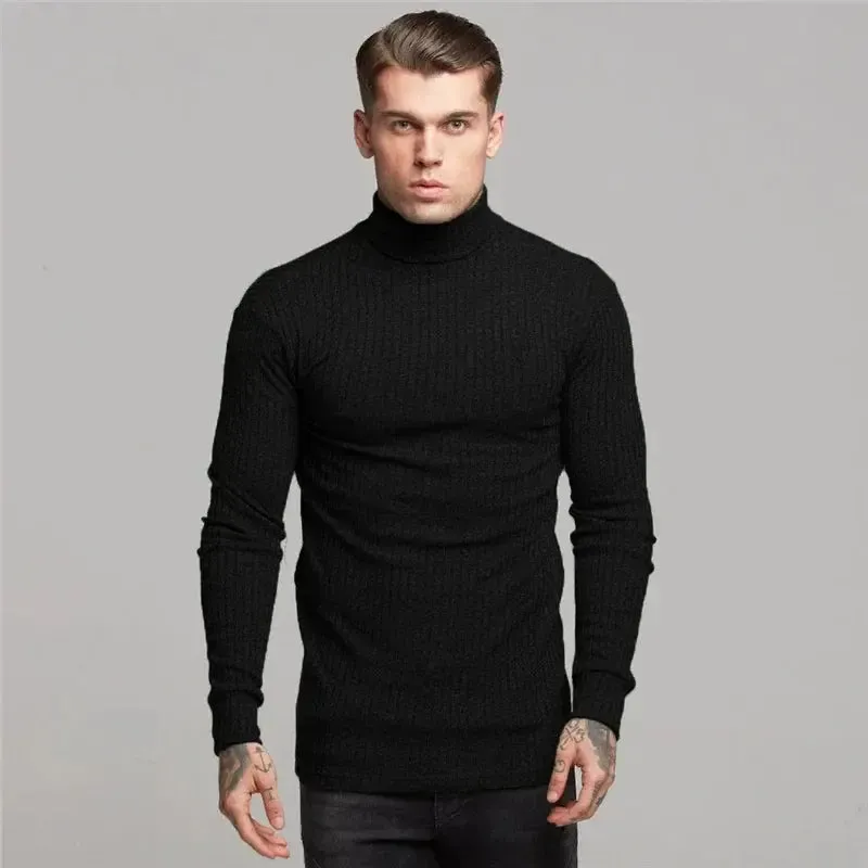 Men's T-Shirt Sweater O-Neck Slim Fit Knit wear Mens Long Sleeve Pullovers Tshirts Men Fitness Pull Homme