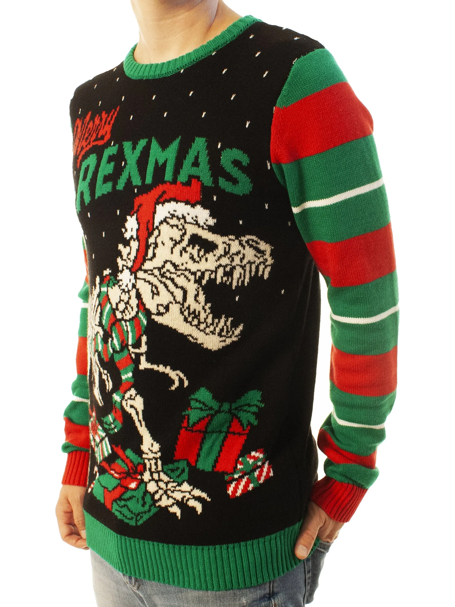 Merry T-Rexmas Ugly Christmas Sweater - Xmas Gifts For Him Or Her