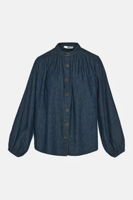 OVERSIZED DENIM BLOUSE