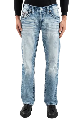 Rock Revival Men's "Rey" Straight Denim Jeans