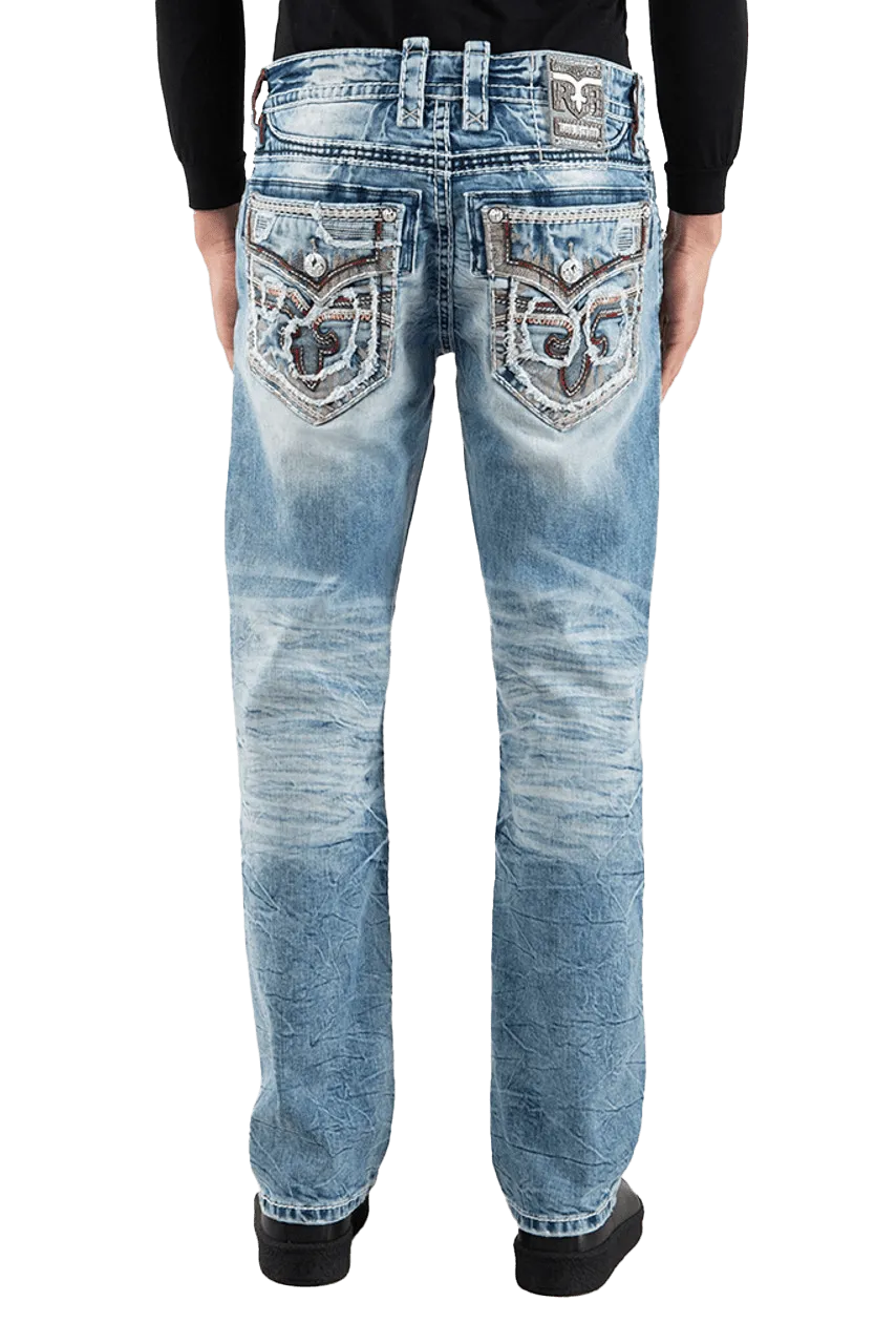 Rock Revival Men's "Rey" Straight Denim Jeans