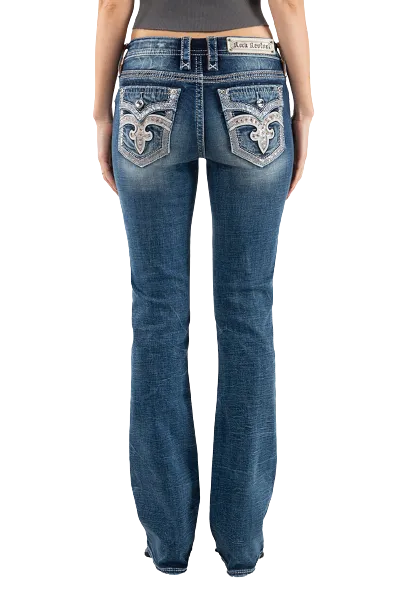 Rock Revival Women's Shell Pink B202 Boot Cut Jean