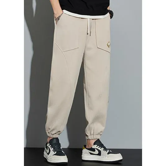 Tapered Knitted Sports Patched Pocket Sweatpant