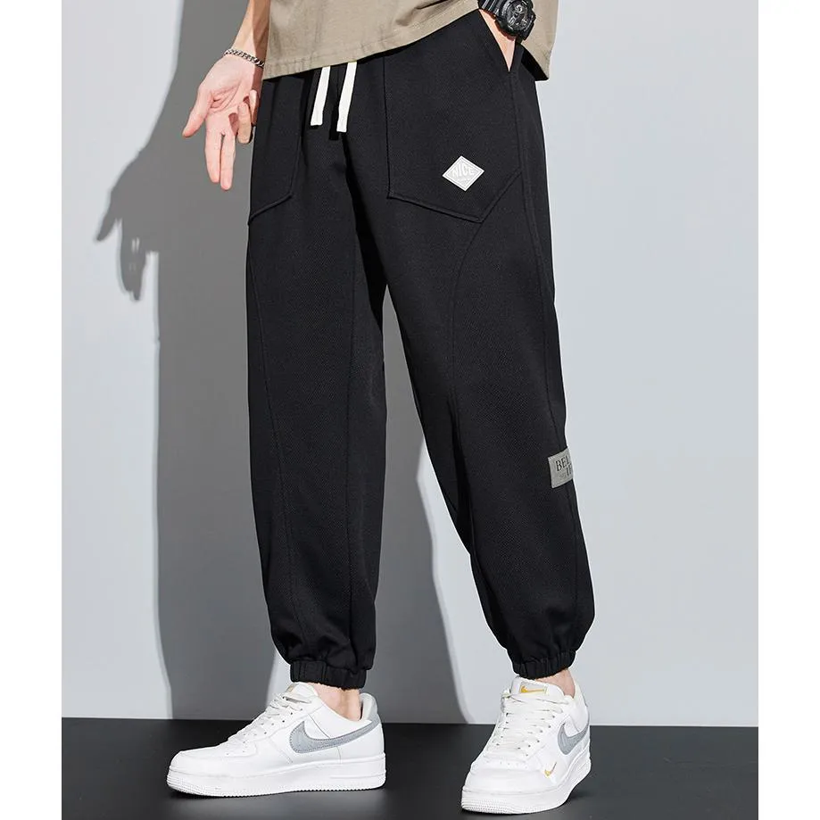 Tapered Knitted Sports Patched Pocket Sweatpant