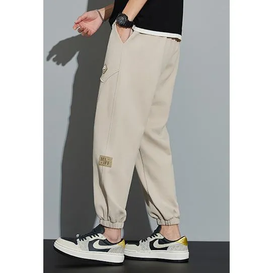 Tapered Knitted Sports Patched Pocket Sweatpant