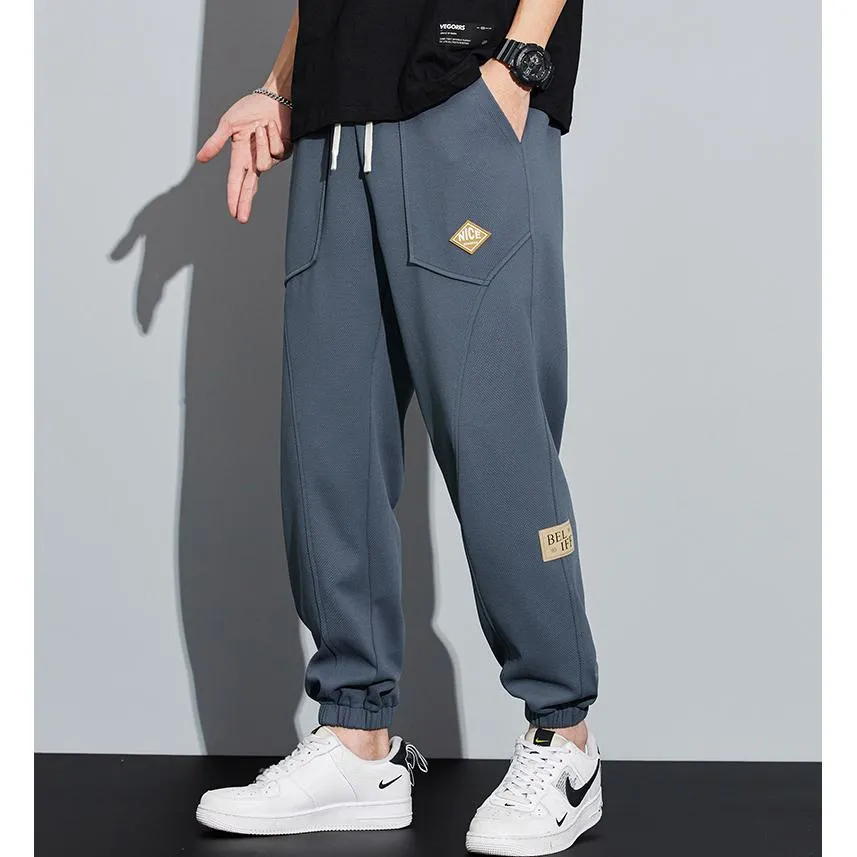 Tapered Knitted Sports Patched Pocket Sweatpant