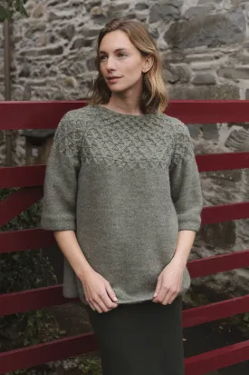 The Elba British Wool Sweater in Lichen