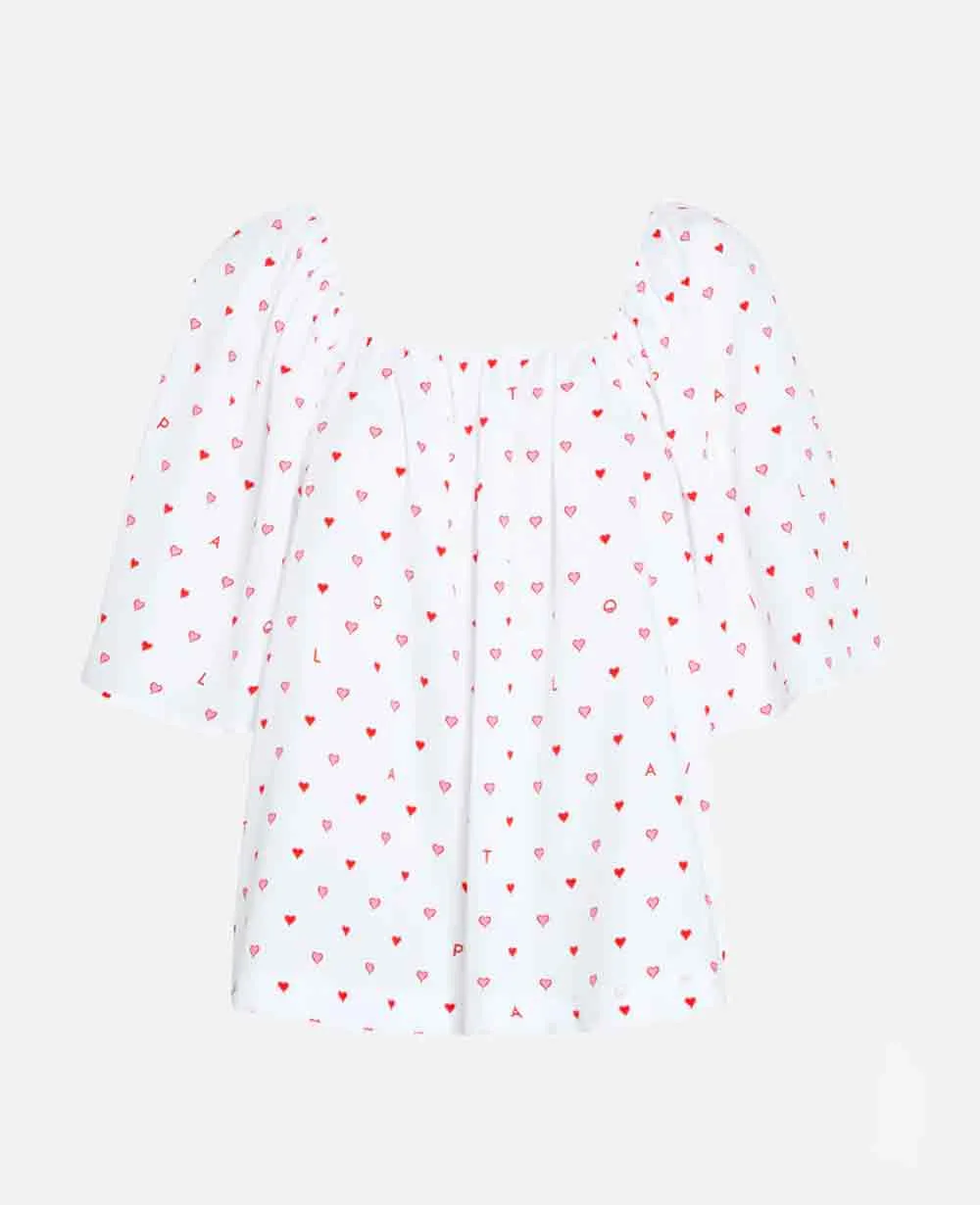 TOP "HEARTBREAKER MEXICO" - WHITE/RED