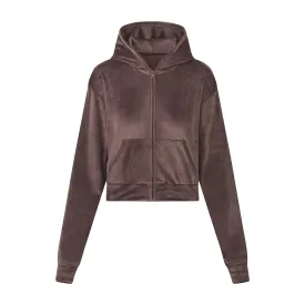 VELOUR HOODIE | AMETHYST