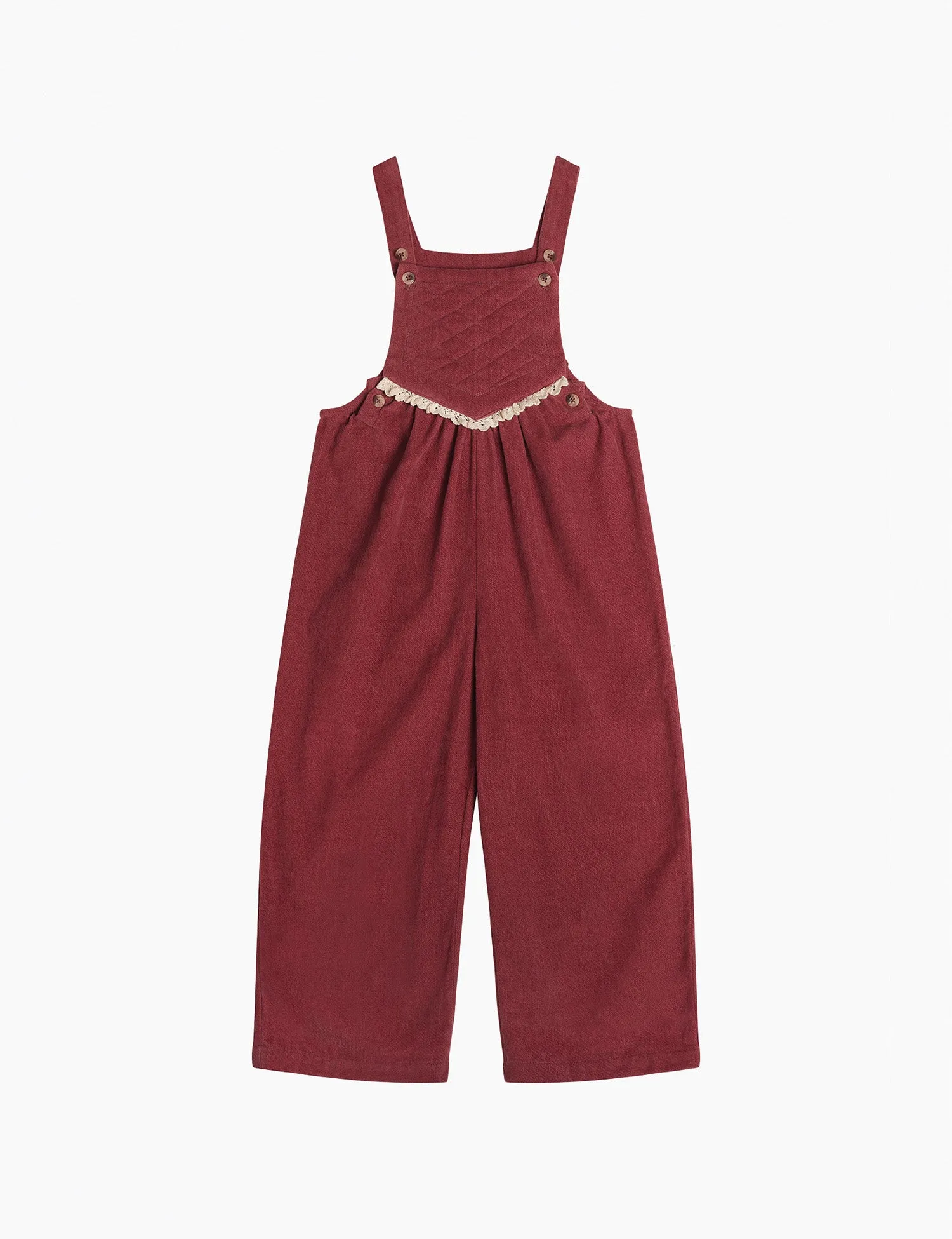 Veronica Dungarees in Apple Butter Velvet